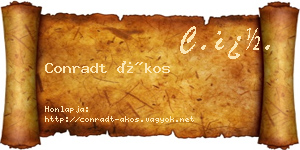 Conradt Ákos névjegykártya